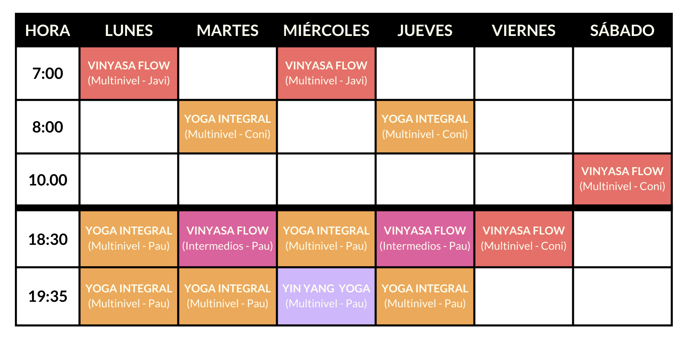 horarios clases de yoga providencia, santiago, yoga chile